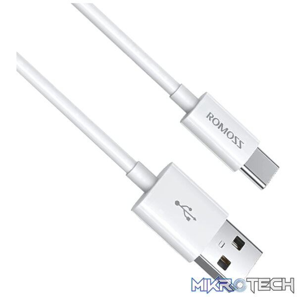 Romoss USB to Type-C 3A Cable - White - Image 2