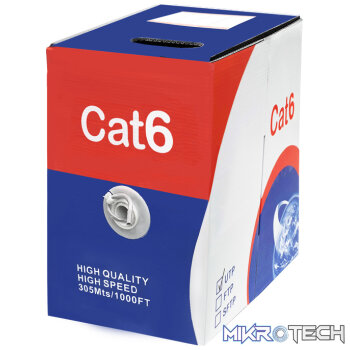 Scoop Unbranded 305m Box Cat6 CCA Grey UTP Cable