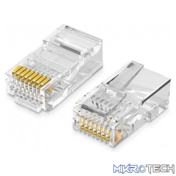 acconet-unshielded-cat6-rj45-connectors-100-pack Acconet Unshielded CAT6 RJ45 Connectors 100 Pack - Image 1