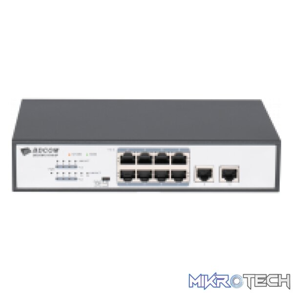 BDCOM Unmanaged 10-port Gigabit 120W POE switch, 8 POE ports, 2 GE TX ports - Image 2