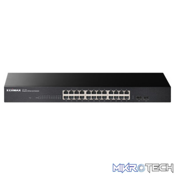 edimax-24-port-unmanaged-gigabit-switch-with-2-sfp-ports Edimax 24 Port, Unmanaged, Gigabit Switch with 2 SFP Ports - Image 1