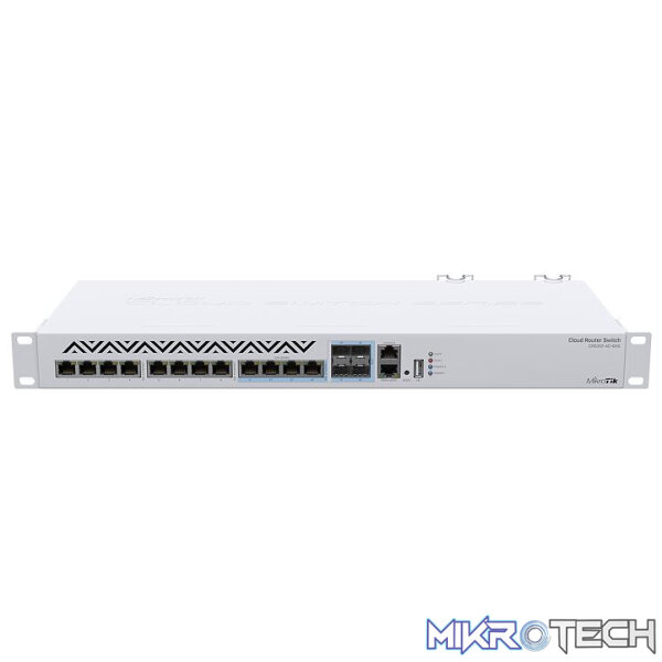 4761 MikroTik CRS312-4C+8XG-RM - 10GB 12 port RJ45 Cloud Router Switch - Image 1