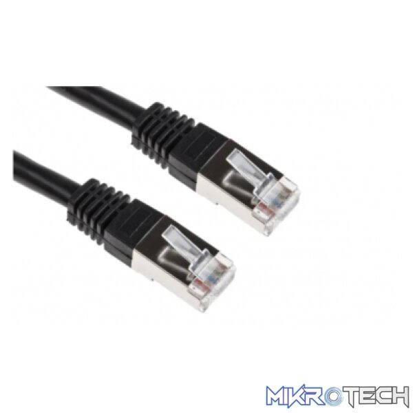 5847 Acconet CAT6 UTP Flylead, 2 Meter, Straight, Stranded Cable, Moulded Boots and Plugs, Black - Image 1