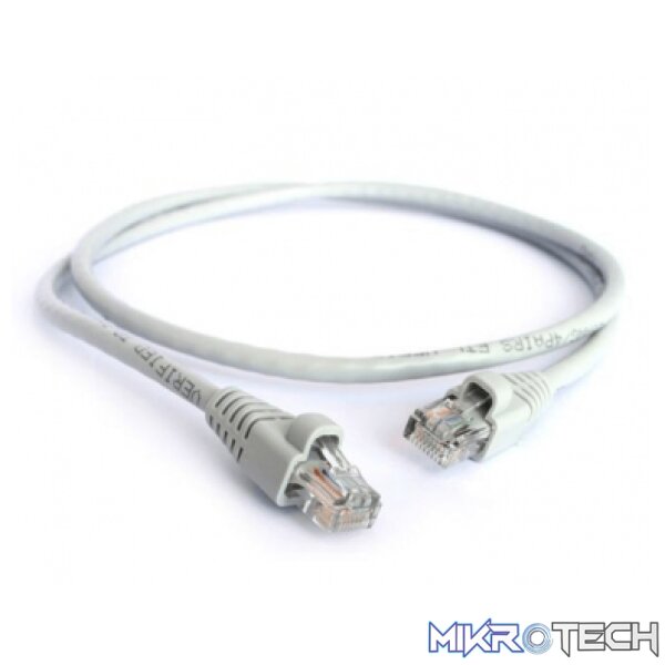 5858 Straight Stranded Cable, Moulded Boots and Plugs, Grey - Image 1