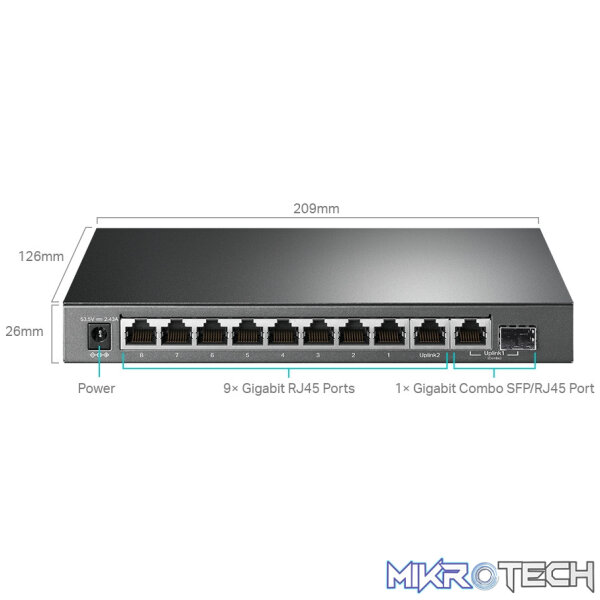 5931 TP-Link 10-Port Gigabit PoE+ Easy Smart Switch - Image 1