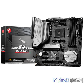 MSI B550M MORTAR MAX WIFI AMD AM4 M-ATX Gaming Motherboard
