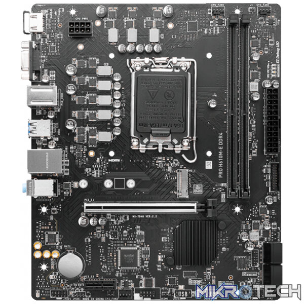 MSI H610M-E PRO Intel LGA1700 M-ATX Motherboard - Image 2