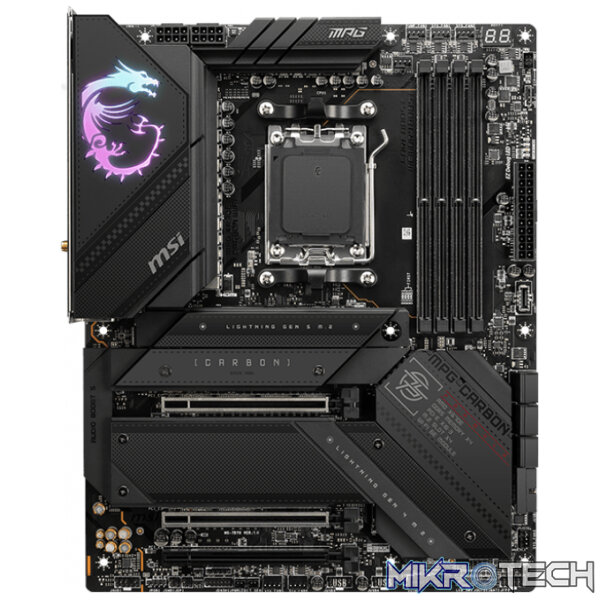 MSI MPG X670E CARBON WIFI AMD AM5 ATX Gaming Motherboard - Image 2