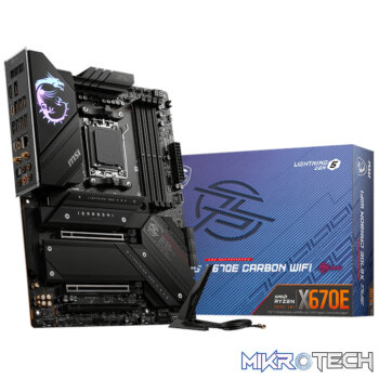 MSI MPG X670E CARBON WIFI AMD AM5 ATX Gaming Motherboard