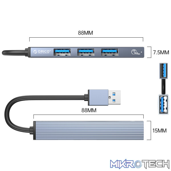 ORICO 4 Port USB-A 1xUSB3.0-3XUSB2.0 - Image 2