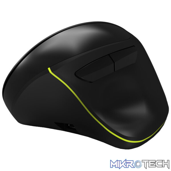 Port Connect Wireless Rechargeable Ergonoc Mouse Bluetooth- Black - Image 4
