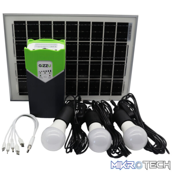 GIZZU 10W Solar Panel Lighting Kit - Image 4