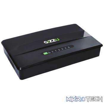GIZZU 30W 38Wh 10400mAh Mini DC UPS - Black