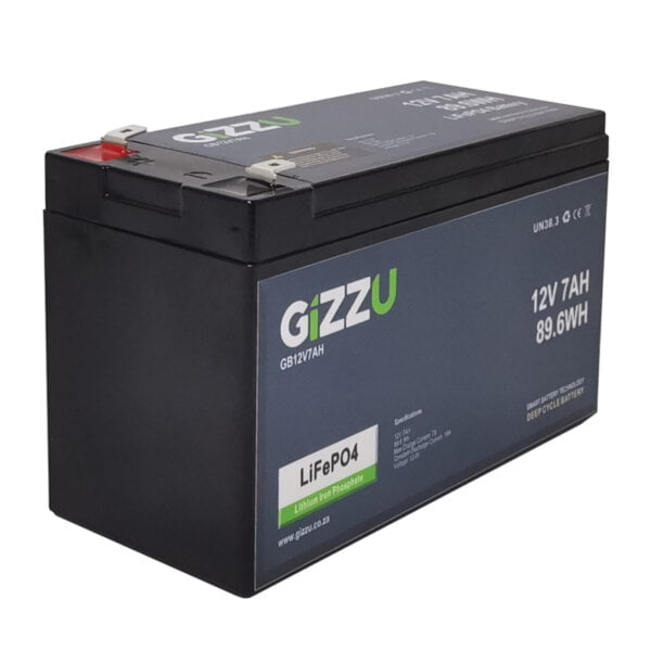 GIZZU 12V 7AH LIFEPO4 REPLACEMENT BATTER