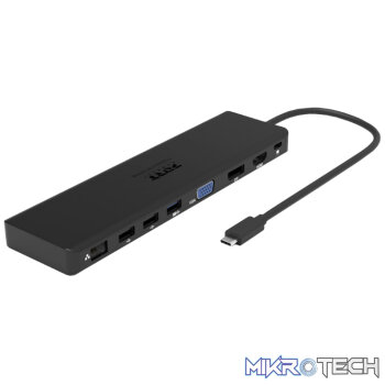 Port USB Type-C 1 x USB3.1|2 x USB 3.0|2 x USB 2.0|1 xHDMI-DP-VGA| Micro+SD Card Reader|1 x Mini DP|1 x RJ45|1 x Audio-Microphone| PD 100W -Black