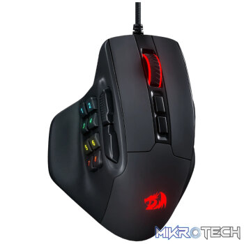 REDRAGON Aatrox 6200DP RGB MMO Gaming Mouse - Black