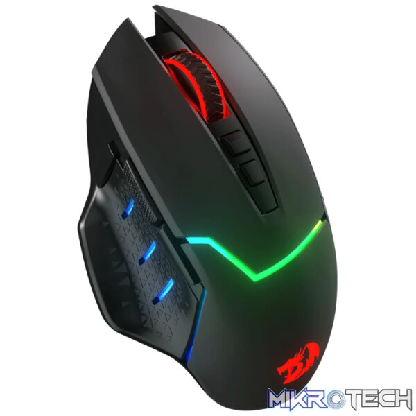 REDRAGON Mirage Pro 8000DPI RGB Wireless Gaming Mouse - Black - Image 2