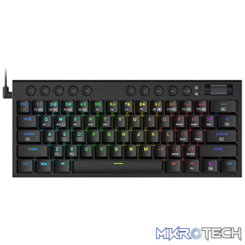 REDRAGON Horus Mini 61Key Red Switch RGB Low Profile Gaming Mechanical Keyboard - Black