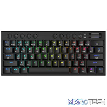 REDRAGON Horus Mini Pro 61Key Wireless Bluetooth Red Switch RGB Low Profile Gaming Mechanical Keyboard - Black