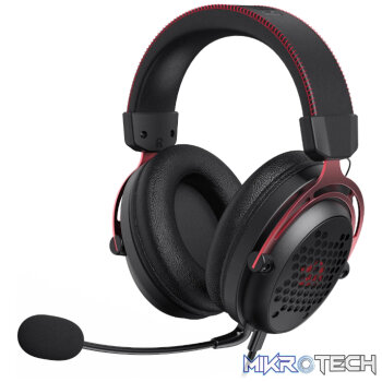 REDRAGON Over-Ear DIOMEDES Honeycomb 3.5mm AUX Gaming Headset - Black