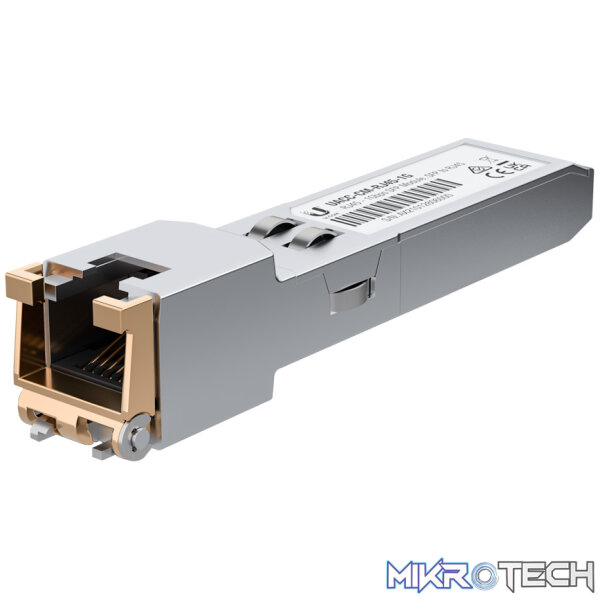 UACC-RJ451G Ubiquiti 1.25G SFP to RJ45 Gigabit Ethernet Module | UACC-CM-RJ45-1G - Image 1