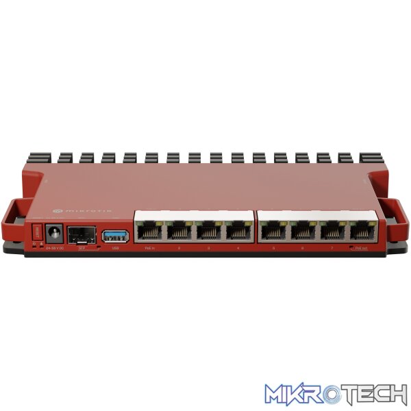 11806 MikroTik L009UiGS-RM Desktop Router with 2.5Gb SFP, 8 x Gigabit Ethernet and PoE IN & OUT - Image 1