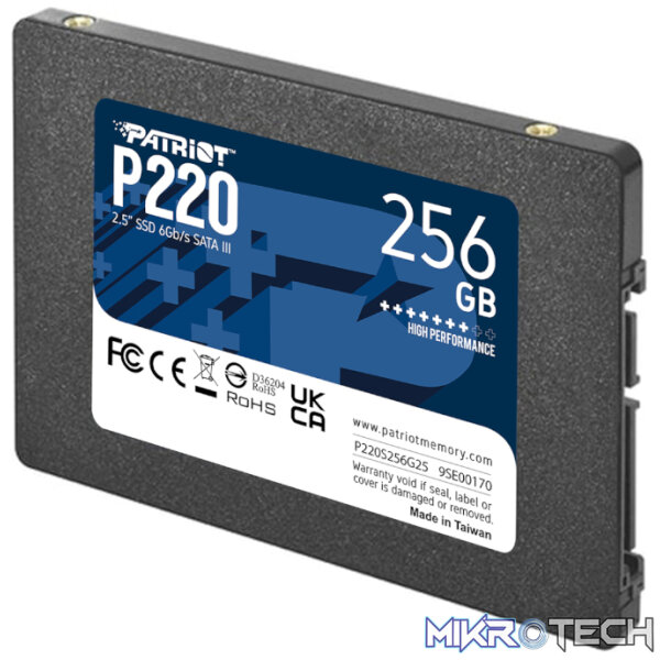 Patriot P220 256GB 2.5" SSD - Image 2