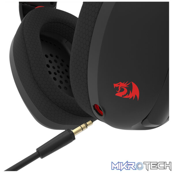 REDRAGON Over-Ear IRE BT5.2 Wireless Gaming Headset - Black - Image 4