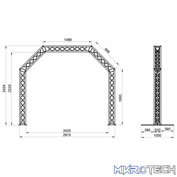 Alustage Silver Décor Goal Post - Image 3