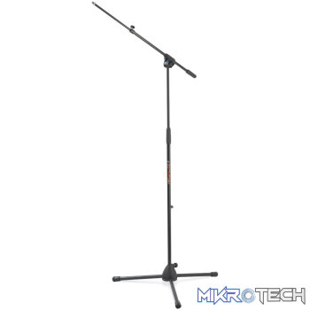 ATHLETIC  MIC FLOOR STAND W/ADJUST BOOM  STEEL & ABS