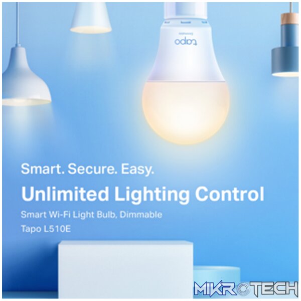 TP-Link Tapo L510E 8.7W Smart Wi-Fi Warm White Light Bulb