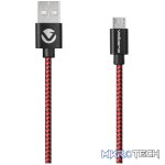 Volkano Braids Series Micro USB Cable - Black/Red