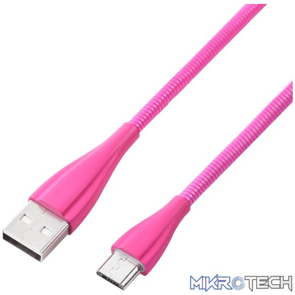 1 Volkano Fashion series cable Micro USB 1.8m - Lumo - Pink - Image 1