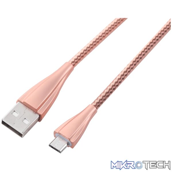 1 Volkano Fashion series cable Micro USB 1.8m - Rose Gold - Image 1