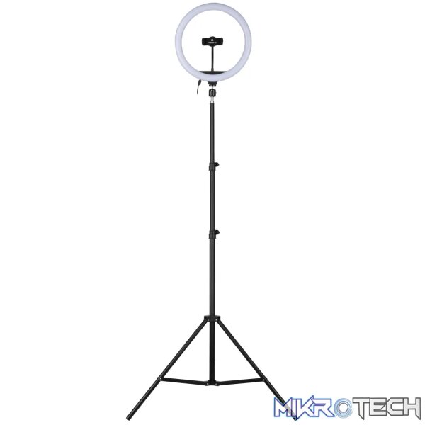 1 Volkano Insta Series 12 inch Ring Light on Tripod - Black - Image 1