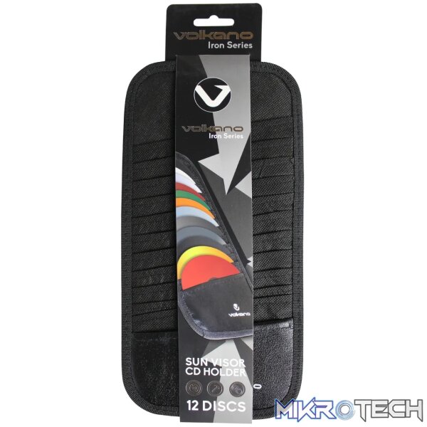 1 Volkano Iron Series Sun Visor CD Holder 12 Discs - Image 1