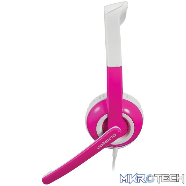1 Volkano Kids Chat Junior series headset with mic - Pink - Image 1