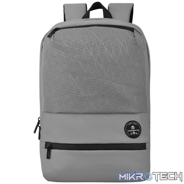 1 Volkano Lisbon Series 15.6" Laptop Backpack Grey - Image 1