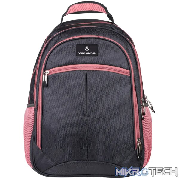 1 Volkano Orthopaedic Backpack 36L - Dark Grey/ Pink - Image 1