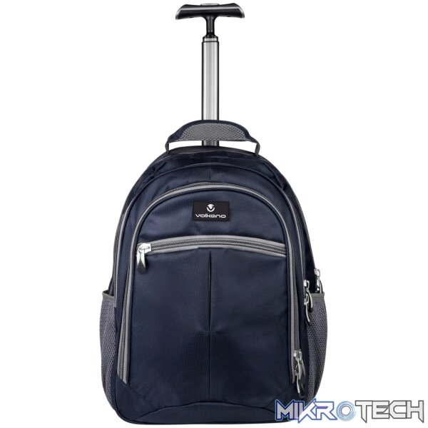 1 Volkano Orthopaedic Trolley Backpack 35L - Navy/ Grey - Image 1