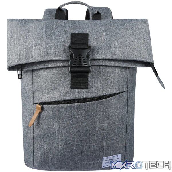 1 Volkano Roll-Over Series Satchel - Grey Melange - Image 1