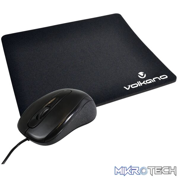 1 Volkano Slick series wired USB mouse with mousepad combo - Image 1