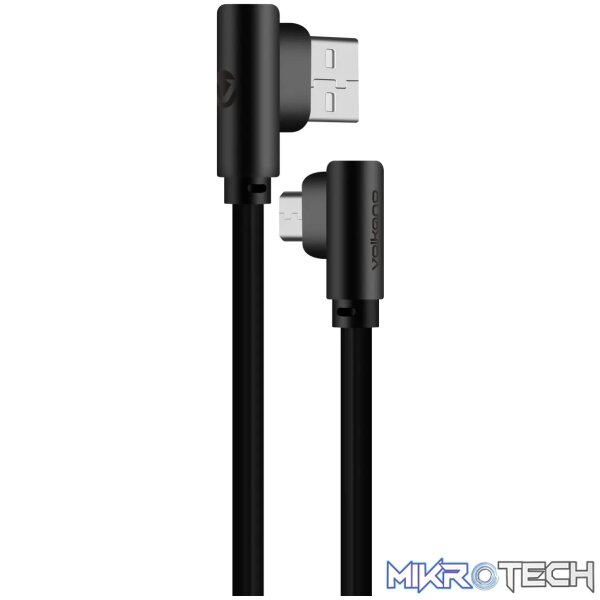 1 Volkano Slim Series 90? Micro USB Cable -Black - Image 1