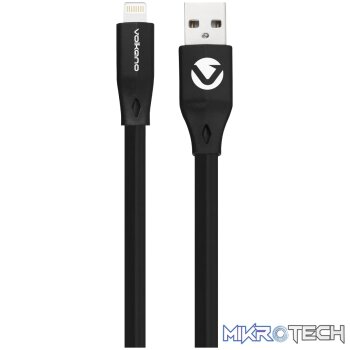 Volkano Slim Series Lightning Cable- Black