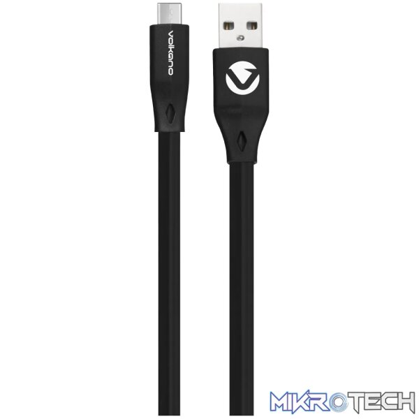 1 Volkano Slim Series Type-C Cable - Black - Image 1