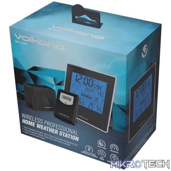 1 Volkano Storm series Weather Station - Black - Image 1