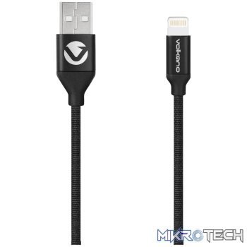 Volkano Weave Series MFI Lightning Cable - Black
