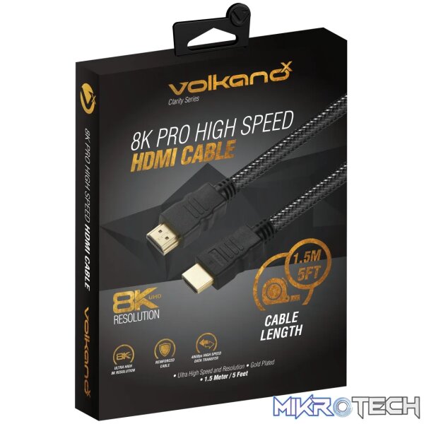 1 VolkanoX Clarity series 8K Ultra HD HDMI Cable 1.5 m - Image 1