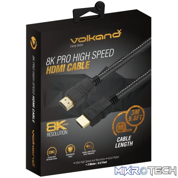 1 VolkanoX Clarity series 8K Ultra HD HDMI Cable 3 m - Image 1