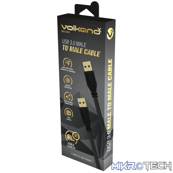 1 VolkanoX Data series USB 3.0 A to A cable 1.8m - Image 1